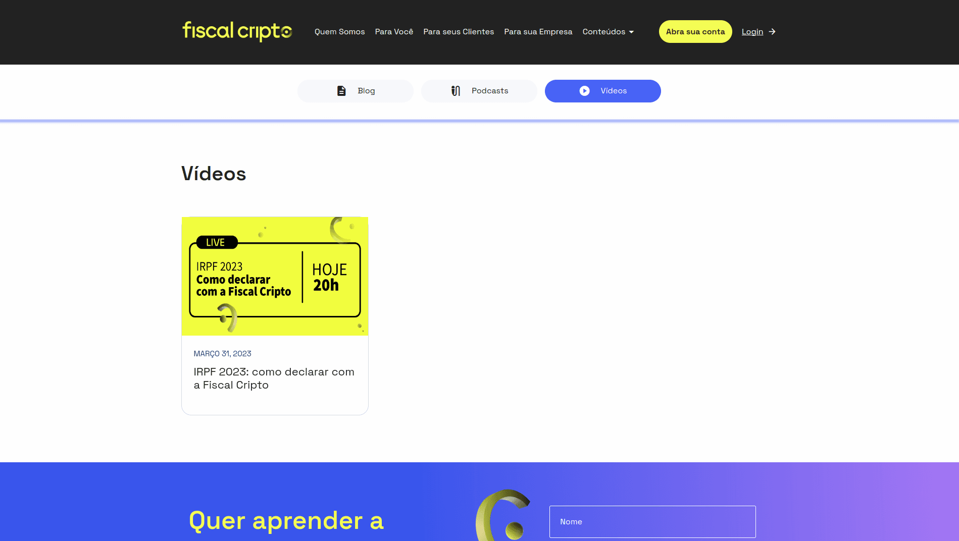 Fiscal Cripto | Vídeos