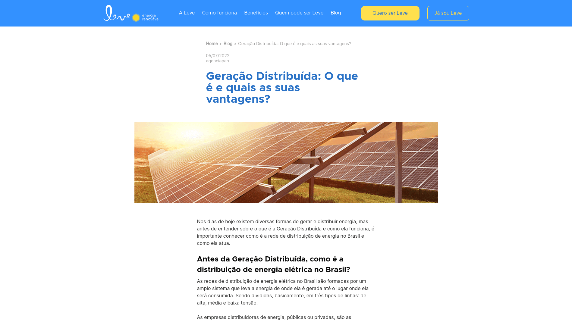 Leve Energia | Post